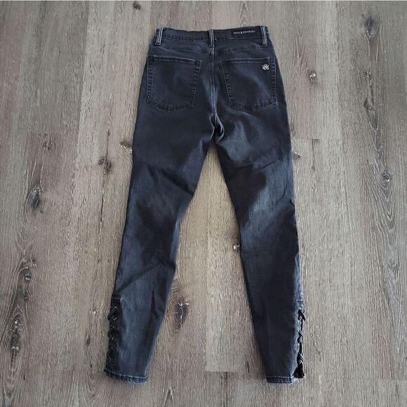 Women's Rock & Republic Black Wash High Roller High-Waisted Skinny Jeans Size 8 - Picture 5 of 11